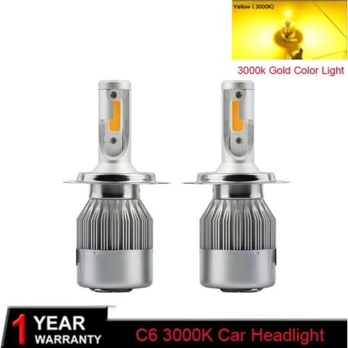Muxall Car Styling LED Car Headlight H1 H3 H4 H7 H8 H9 H11 9005 9006 9012 8000lm 3000K LED Bulb Auto Headlights Fog Lamp