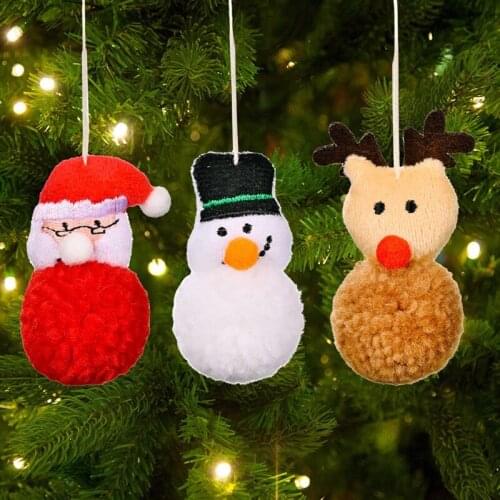 Happy New Year Christmas Ornament Pendant Christmas Doll Christmas Tree Ornament Santa Snowman Tree Hanging Pendant Gift