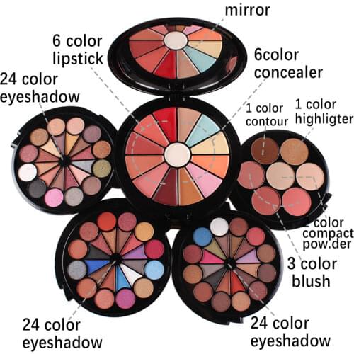 5 Layers Orgy Eyeshadow Palette Eyes Face Concealer&Blusher&Highlighter Waterproof Lasting Professional Makeup Set Cosmetics