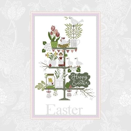 Easter Turkey DIY Cross-stitch Kits Counted Printed on Canvas Embroidery DMC 14CT 11CT Chinese Cross Stitch Needlework Sets