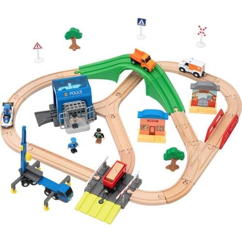Complete Train Toy Set Wooden Track And Train Kit Kids Friendly Building And Construction Toy Educational Toy