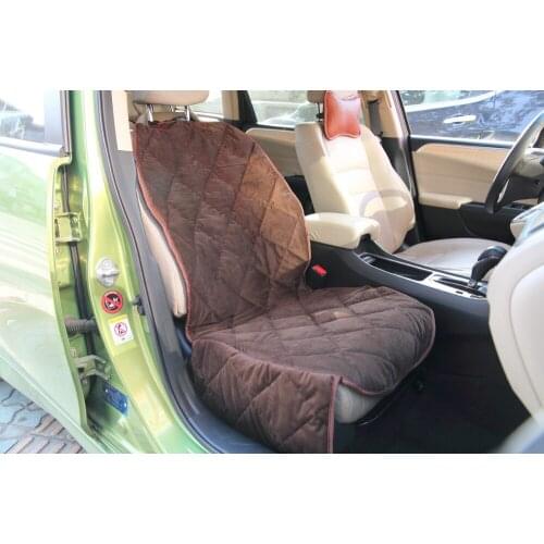 Luxury One-Seat Covers Waterproof Short Plush Quilted Fabric Car Interior Travel Accessories Car Seat Covers Mat for Pets Dogs