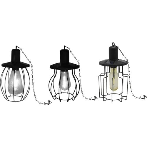 Modern Solar Powered Ceiling Light Decorative Garden Patio Lawn Yard Pendant Lights Lamp White Lighting for Outdoor