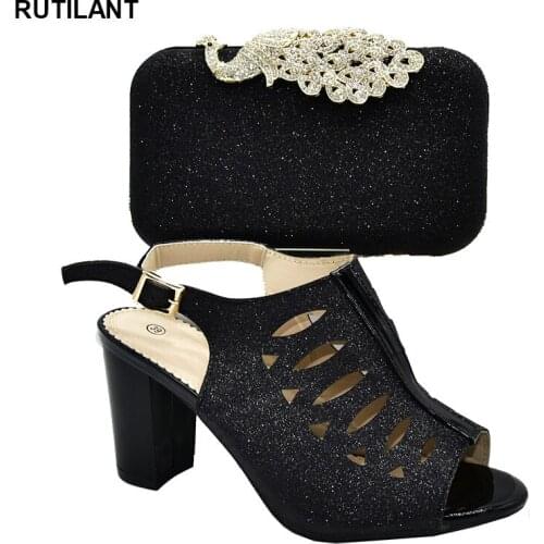 Latest Italian Shoe Set Shoes and Bags To Match Luxury Shoes Women Designers African Women Wedding Pumps Shoes Woman High Heel