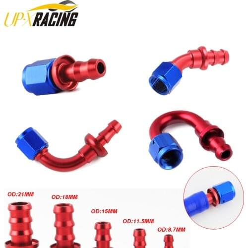 Universal quick push on lock reusable hose end fitting Oil Fuel Line Push On oil cooler hose fitting adapter alloy