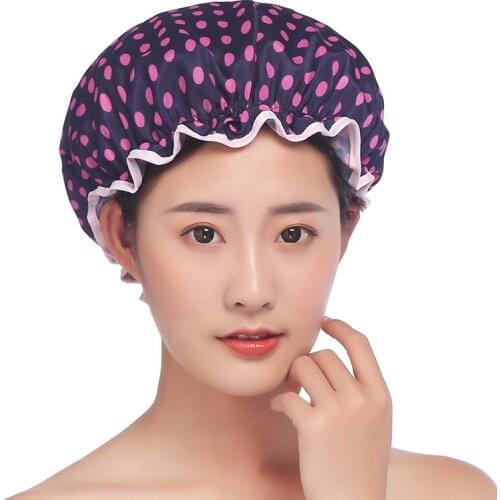 1Pc 10*10*1CM 11Colours 2020 Reusable Shower Cap Waterproof Oilproof Bath Elastic Women Caps Head Bathroom