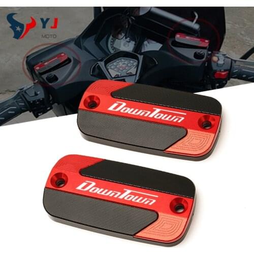 Motorcycle CNC Front Brake Fluid Reservoir Tank Caps Cover For KYMCO DOWNTOWN 125i 200i 300i 350i DT 125 200 300 350 Accessories