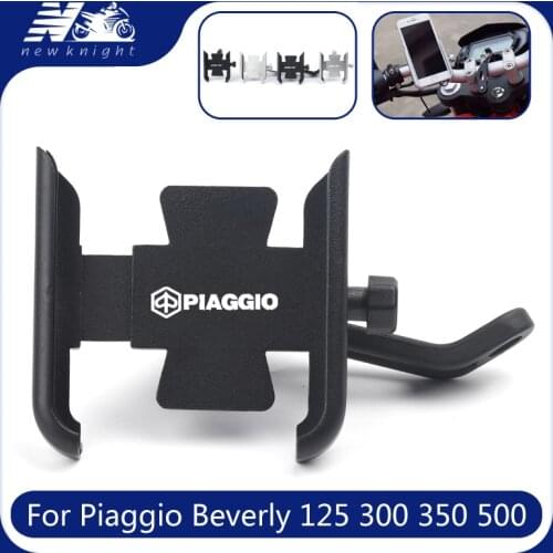 For Piaggio Beverly 125 300 350 500 Scooter Motorcycle Aluminum Mobile Phone Holder GPS Navigator Handlebar Bracket Accessories
