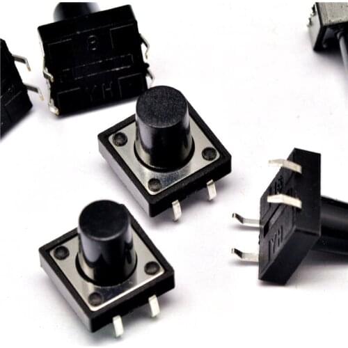 Free shipping 12 * 12 * 12MM 4 feet vertical touch switch import shrapnel micro switch ( 200 )