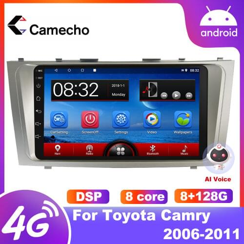 Camecho 2 din Android 8.1 Car Multimedia Player 2.5D Touch Screen Car auto Stereo GPS Navigation Wifi autoradio For Toyota Camry