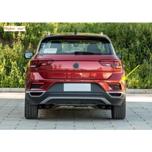 Higher star ABS chrome 2pcs Car rear fog lamp decoration cover, decoration frame For Volkswagen T-Roc 2017 2018