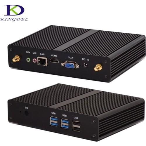 Cheap Fanless Intel Celeron 2955U / Pentium 3556U Dual Core Mini PC Windows7/8/10 Mini Computer HDMI WiFi VGA TV Box