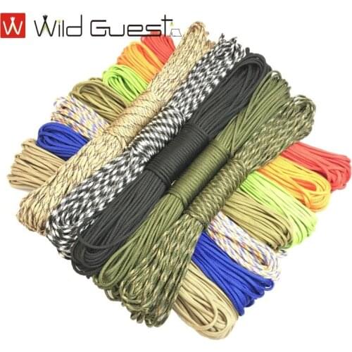 Length 50/100 M Dia.4mm 7 Stand Cores Paracord for Survival Parachute Cord Lanyard Camping Climbing Rope Hiking Clothesline 5.0