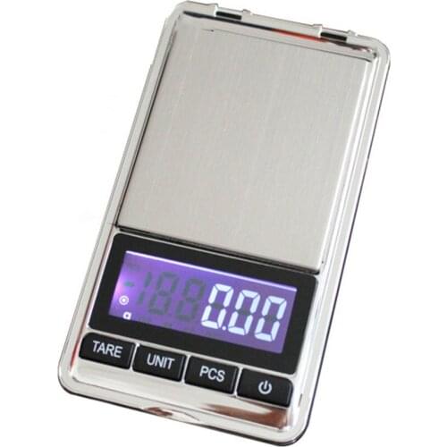 Electronic Digital Pocket Scale 0.01g/0.1g Precision Mini Jewelry Weighing Scale LCD Backlight Scales 0.1g for Kitchen 200/500g