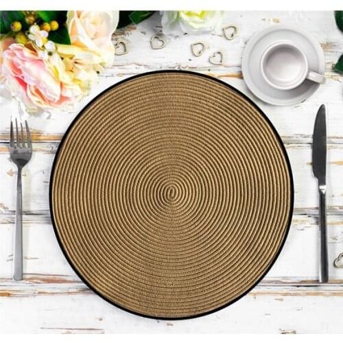Else Coffee Straw Pattern Round American Service Plate Six Supla 6 pcs parts