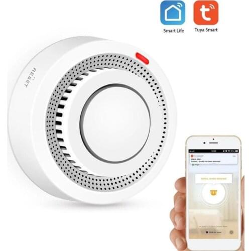 Intelligent WiFi Smoke Alarm Smoke Detection Sensor APP Remote Control Detector Smart Home Security Alarm Remote Control