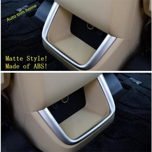 Lapetus Interior Refit Kit Fit For Toyota Highlander KLUGER 2014 - 2019 ABS Armrest Box Rear Storage Grid Strip Frame Cover Trim