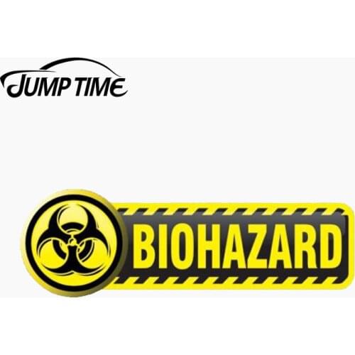 JumpTime 13cm X 4.22cm BIOHAZARD Sign Decal Car Stickers Reflective The Tail of The Car Bumper Rear Windshield