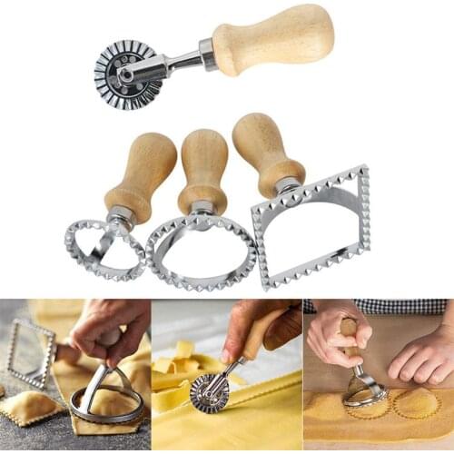 Square Round Ravioli Stamp Pasta Cutter Make At Home Pastry Maker Molding Press Kitchen Mold Tool