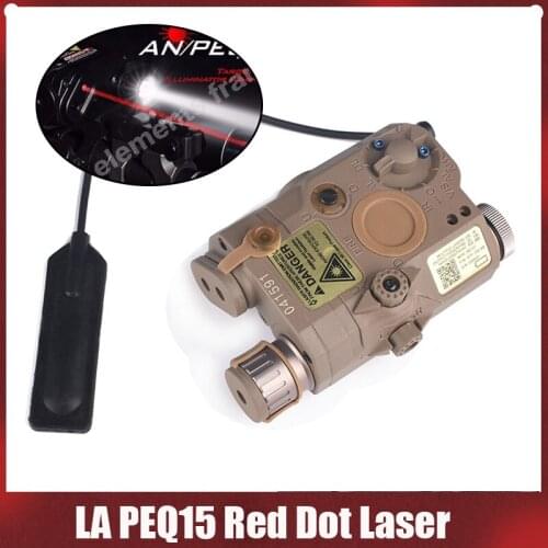 Airsoft LA PEQ15 Red Dot Laser Tactical light PEQ 15 IR Lazer Flashlight Combo Hunting softair Peq-15 Weapon Lights EX276