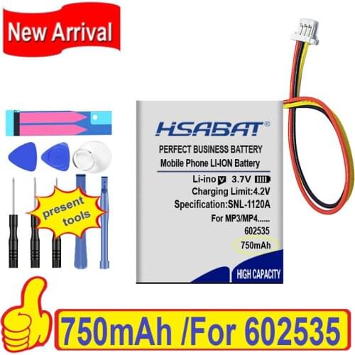 Top Brand 100% New 750mAh 602535 Polymer lithium Battery for DVR GPS MP4 Tachograph bluetooth headphone Batteries + free gfit