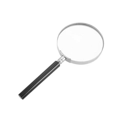 75mm 3X Handheld Read Magnifying Glass Lens Magnifier Silver Tone