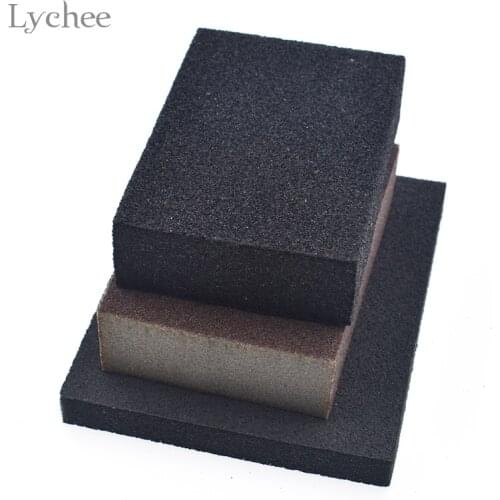 Lychee Life 3pcs Polishing Sponge Block Pad Set Sandpaper Assorted Grit For Kitchen Household Cleaning Tools Scouring Pads