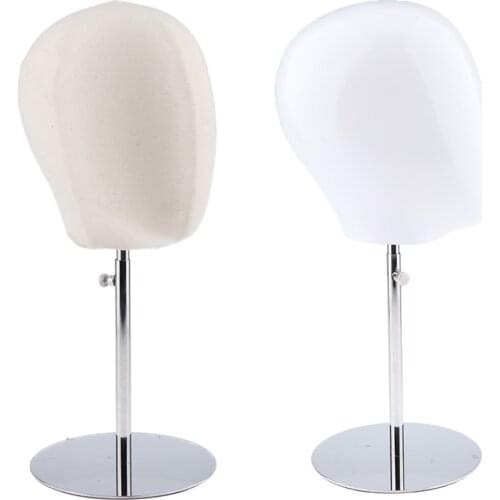 Mannequin Head Hat Caps Stand Display Rack Hair Wigs HolderAbstract Adjustable Height for Salon Home Decor Retail Stores