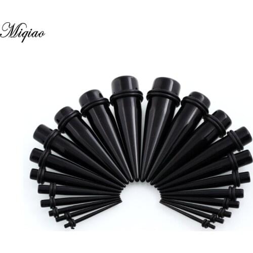 Miqiao 1 Set Earrings Acrylic Pointed Cone Ear Auricle Combination Set 18pcs/lot European and American Punk Style