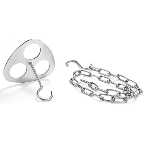 Outdoor Camping Portable Triangular Hanging Pot Bracket Barbecue Rack Branch Multifunctional Picnic Ring Hook