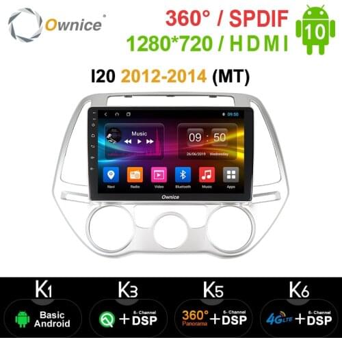 Ownice Android 10.0 4G DSP Car DVD Radio Multimedia playback for Hyundai i20 PB 2012 - 2014 360 Panorama Optical GPS Navigation