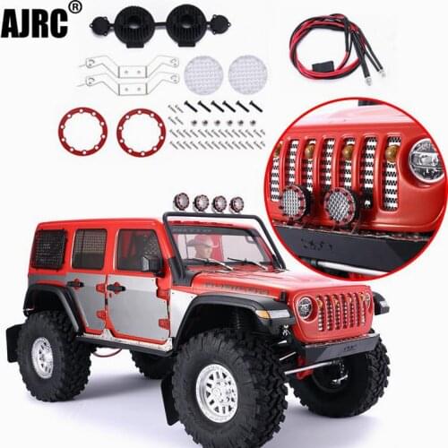Suitable for 1/10 RC cars AXIAL SCX10 III JEEP TRAXXAS TRX4 TRX6 round spotlights, roof lights, bumper searchlights