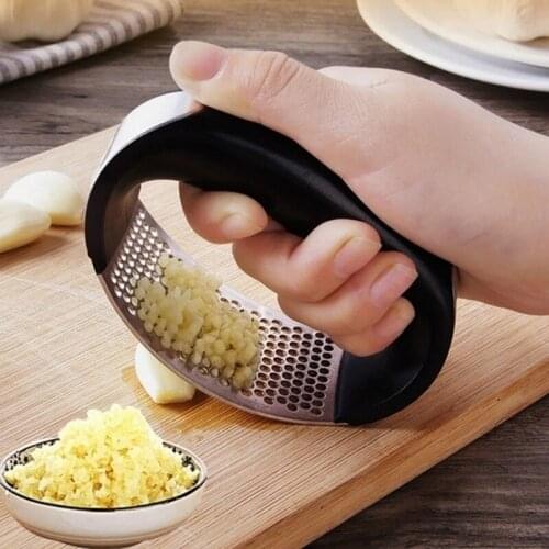 Stainless Steel Garlic Press Crusher Squeezer Mincer Chopper Kitchen Gadget