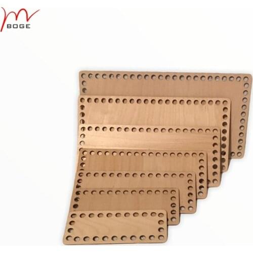 Rectangle wooden base for crochet basket 7 sizes Wood base Wooden basket bottom