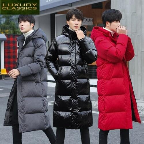Down Jacket Hooded Womens Thick Winter Coat Men Clothes 2021 Korean Warm Long Goose Down Jackets Fashion Outwear LW2225