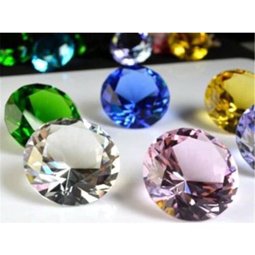 Glass Crystal Diamond Decor Paperweight Wedding Giant Gift Cut Art Centerpiece Craft Clear Party Gifts Jewel 5 Sizes