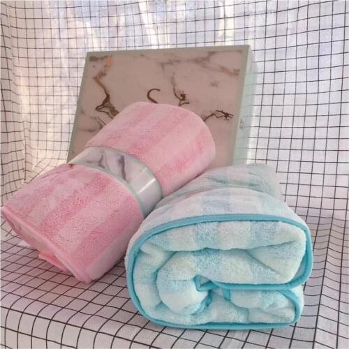 SUSISANG Women and Childrens Cationic Stripe Bath Towels,Super Soft,Ultra-Absorbent,2 Piece Bath Towel Set,great for Swimming