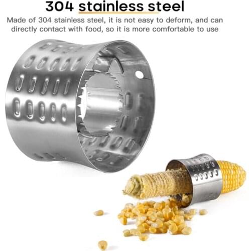 1pcs Home Corn Plane Peeler Cob Thresher Gadgets Manual Rotation Stainless Steel Corn Stripper Cutter Kitchen Tools Cocina