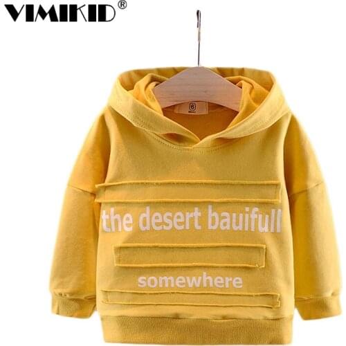 VIMIKID Fall 2018 new affixed cloth coat collar hoodie children English boys long sleeve outside the fleece clothing a1