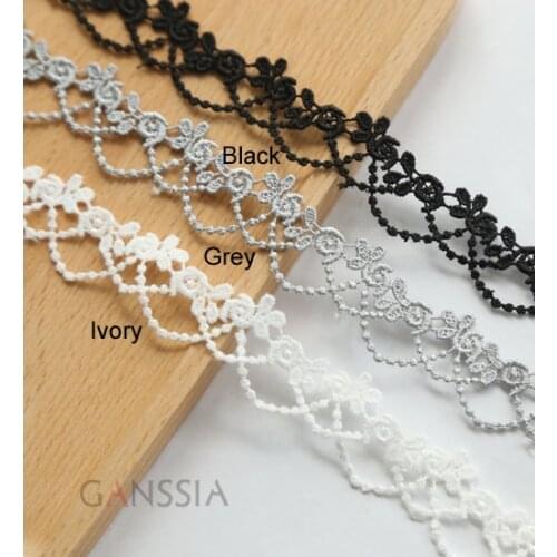 1yard Width:1.5cm Elegant Rose Lace Trims for DIY Ppolyester Laces Clothing Embellishment Accessories(ss-7507)