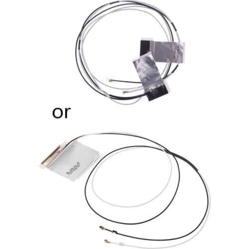1 Pair Universal Laptop Mini PCI-E Wireless Wifi Internal Antenna Black+White 96BA