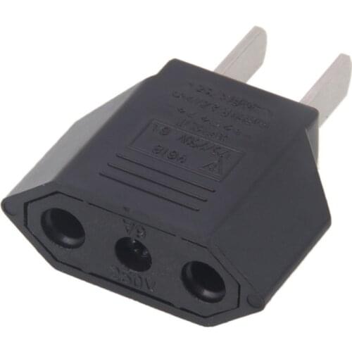 1pc New EU Euro Europe to US USA Power Jack Wall Plug Converter Travel Adapter Us