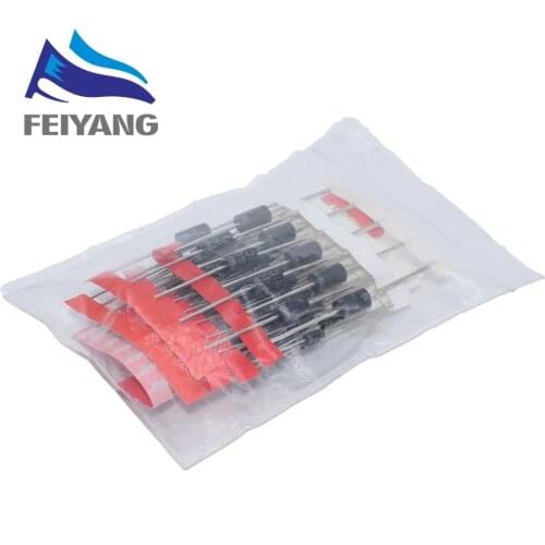 100pcs/lot 1N4148 1N4007 1N5819 1N5399 1N5408 1N5822 FR107 FR207,8values=100pcs,Electronic Components Package,Diode Assorted Kit