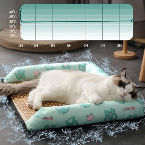 2021 Summer Pet Mat Cat Beds Mats Kennel Small Dog Bed Mat Removable and Washable Cat Supplies Pet Beds for Dog Accessories