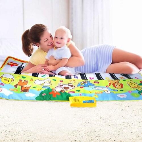 3 Styles Musical Mat with Animal Voice Baby Piano Playing Carpet Sensory Hearing Music Game Early Educational Toys For Kids Gift