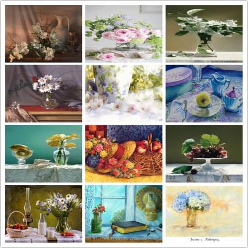 5D Oil Painting Vase High Luxury Diamond Painting Nordic Style Cross Stitch Set Bead Embroidery Painting Home Decoration Square