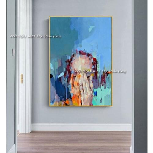 Abstract Girl Portrait Oil Painting Top Skills Artist Hand-painted High Quality On Canvas Modern Abstract Portrait Painting