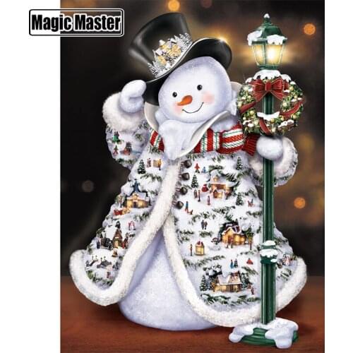 Diy 5d Diamond Painting "Christmas snowman" Cross Stitch Square Round Diamond Embroidery Handwork Rhinestone Art