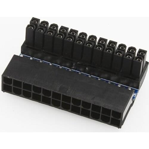 ATX 24Pin Female to 24pin Male 90 Degree Power Adapter Mainboard Motherboard 24 Pin Connector For Desktops PC Cable Power Supply