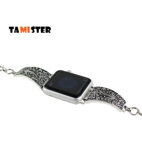 Stainless Steel Watch Band for iWatch 38mm 40mm 42mm 44mm Jewelry Bangle Women Strap Bracelet for Apple Watch Series 6 5 4 3 2 1